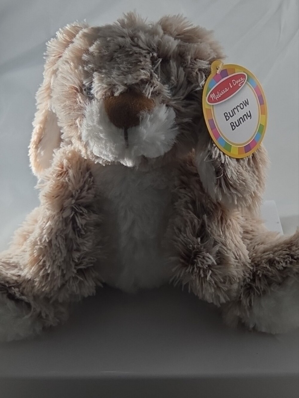 Melissa & Doug Burrow Bunny Plush - Cream, Brown